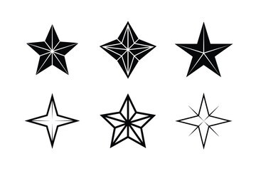 Obraz premium abstract star silhouette vector bold sharp motif