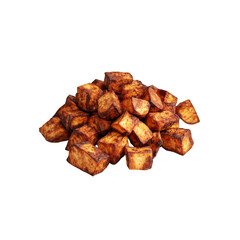 Spicy Roasted Sweet Potato Cubes - Delicious Autumnal Side Dish