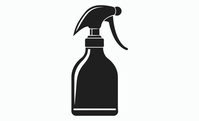 Spray bottle silhouette, spray bottle, cleaning silhouette, household icon