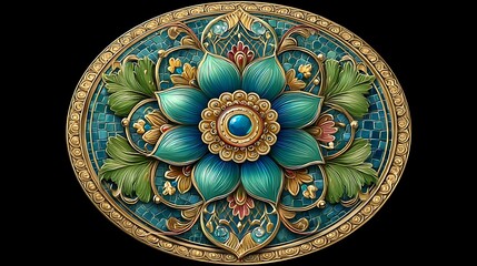 Ornate floral buckle design