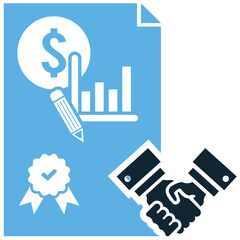 Finance bond icon vector for fixed income, debt investment, and corporate funding. Ideal for portfolio diversification, long-term planning, and financial security illustration.