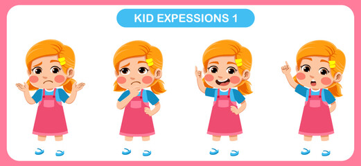expression children bundle. suitable to be used as a design element on the theme of children