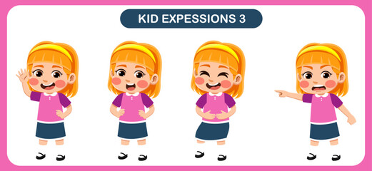 expression children bundle. suitable to be used as a design element on the theme of children