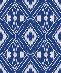 African Ikat floral paisley embroidery, geometric ethnic oriental seamless pattern traditional. Aztec style abstract illustration.design for texture, fabric, clothing, wrapping, carpet.