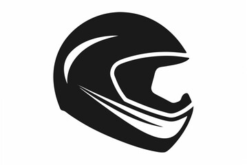 matte motocycle helmet  silhouette
