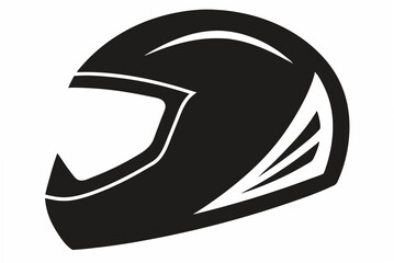 matte motocycle helmet  silhouette