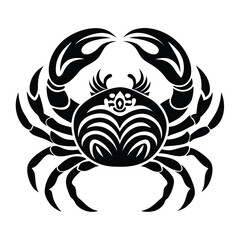 Creative crab silhouette for unique artistic applications - Crab black vector