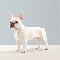 French Bulldog in simple concept