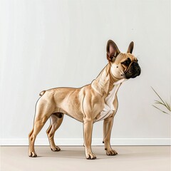 French Bulldog in simple concept
