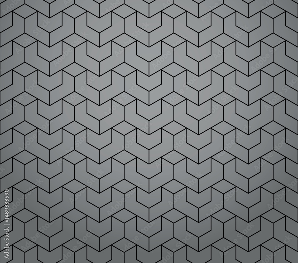 Poster The geometric pattern with lines. Seamless vector background. Gray and black texture. Graphic modern pattern. Simple lattice graphic design