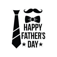Father's Day Greetings: A classic Father's Day greeting with a tie, bowtie, and mustache. Expressing heartfelt wishes for the special day of the father.