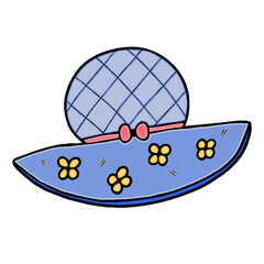 Colorful painting of a hat