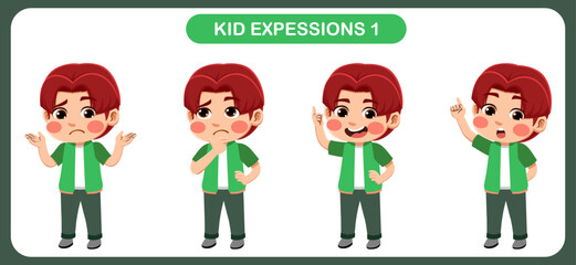 expression children bundle. suitable to be used as a design element on the theme of children