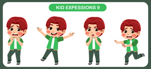 expression children bundle. suitable to be used as a design element on the theme of children