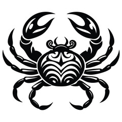 Creative crab silhouette for unique artistic applications - Crab black vector