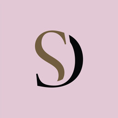 Fototapeta premium letter sd logo icon template design vector 