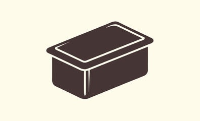 Bread pan silhouette, Loaf pan icon, Baking tray vector, Covered bread pan, Bread mold illustration
