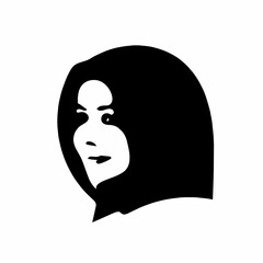 Hijab lady black silhouette 