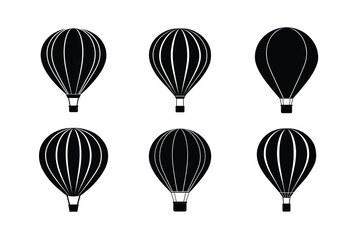 Modern Hot Air Balloon Vector Icon