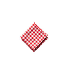 High-contrast gingham pattern napkin featuring a red and white color scheme, providing a crisp and visually appealing design