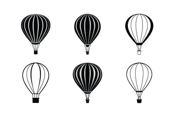 Obraz premium Air Balloon Vector Image Silhouette