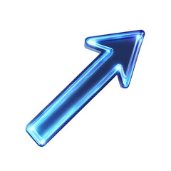 Modern Arrow with Dynamic Gradient Transitions in E Isolated on Transparent Background