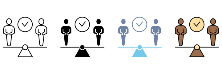 human rights concept line icon. Simple element illustration.