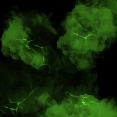 abstract green smoke