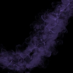 blue smoke on black