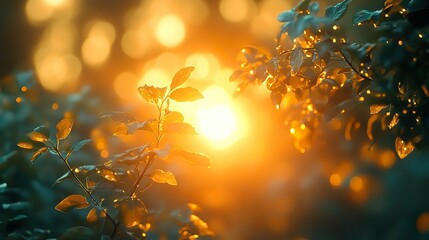 sun shining through the trees