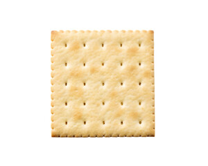 A single soda cracker isolated on a gray background, close up shot transparent background Generative AI