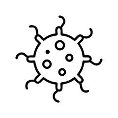Virus icon in simple line style representing medical vector icons  