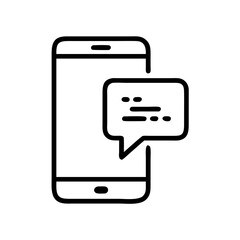 Fototapeta premium Mobile phone displaying chat message icon for Medical Vector Icons 