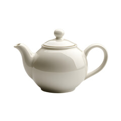 A ceramic teapot, simple rounded shape