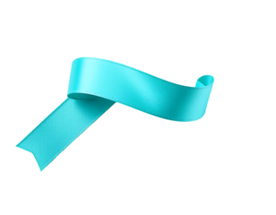Elegant Teal Ribbon Banner for Announcements and Promotions