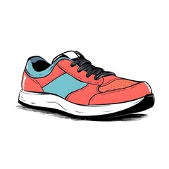 Hand Drawn Style Shoe Cartoon Vector Illustration for Graphic Design Projects