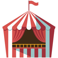 Carnival ticket booth icon isolated vector illustration on white background