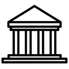 "Bank Icon Silhouette  Vector – Adobe Stock"
