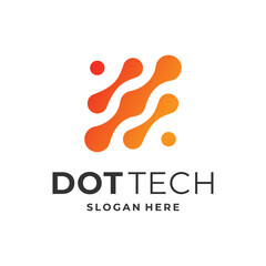 abstract dot logo modern style, perfect for app and tech logo design