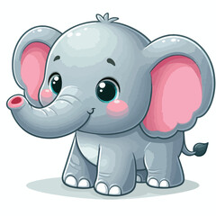 Vector Cartoon Elephant