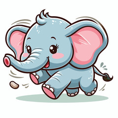 Fototapeta premium Vector Cartoon Elephant