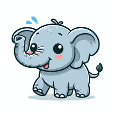 Vector Cartoon Elephant