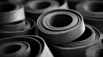 Rolled black abrasive strips