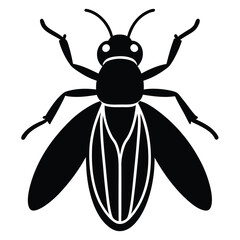 bug of insect vector black set icon vector illustr