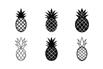 Fototapeta premium Pineapple Contour Vector Image