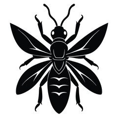 cool insect silhouette set designs