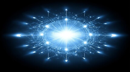 Fototapeta premium Abstract glowing blue energy burst design. Abstract Futuristic Business Background