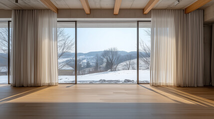 empty room with window