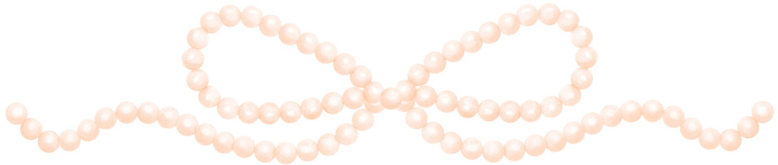 Cute White Pearl Ribbon Bow Border Watercolor y2k Aesthetic