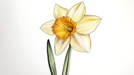 Fototapeta premium Daffodil illustration